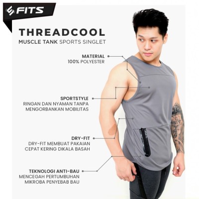 FITS Threadcool Muscle Tank Singlet Sleeveless